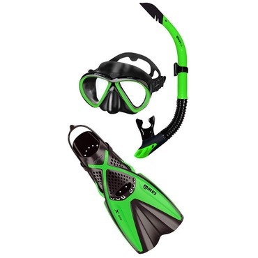 Bonito Mask, Snorkel Fin Combo Lime